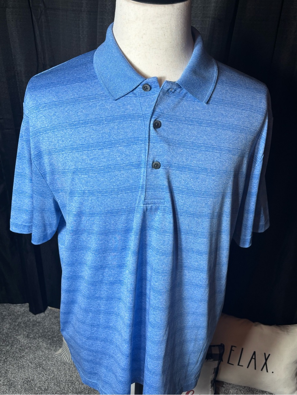Grand Slam Men's Heathered Blue Polo - Size Large